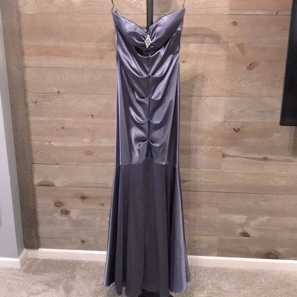 Xscape Dresses & Skirts - Xscape Slate gray strapless formal gown. Size 10